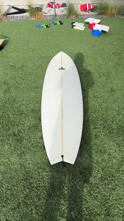 7’6” custom surfboard 22”W by 3” 53L thick Pickle Stix