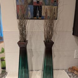 Green Glass Product Holders