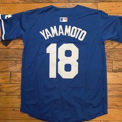 New blue Yamamoto new 2025 World Series patch Jersey                                                                                             