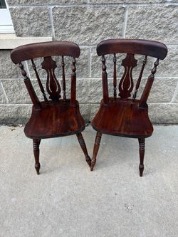 Pair of antique child chairs