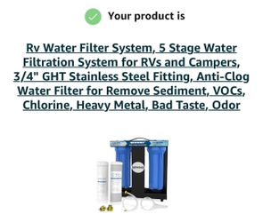 RV Dual Stage Premium Water Filter Kit