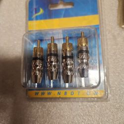 NBDT Gold Plated High End RCA Solder On Cable Ends 4 Pack