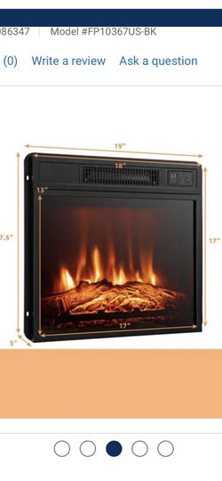 Electric fireplace- black