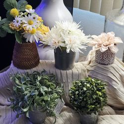 Lot of small Artificial Plants. Measurements in pics.