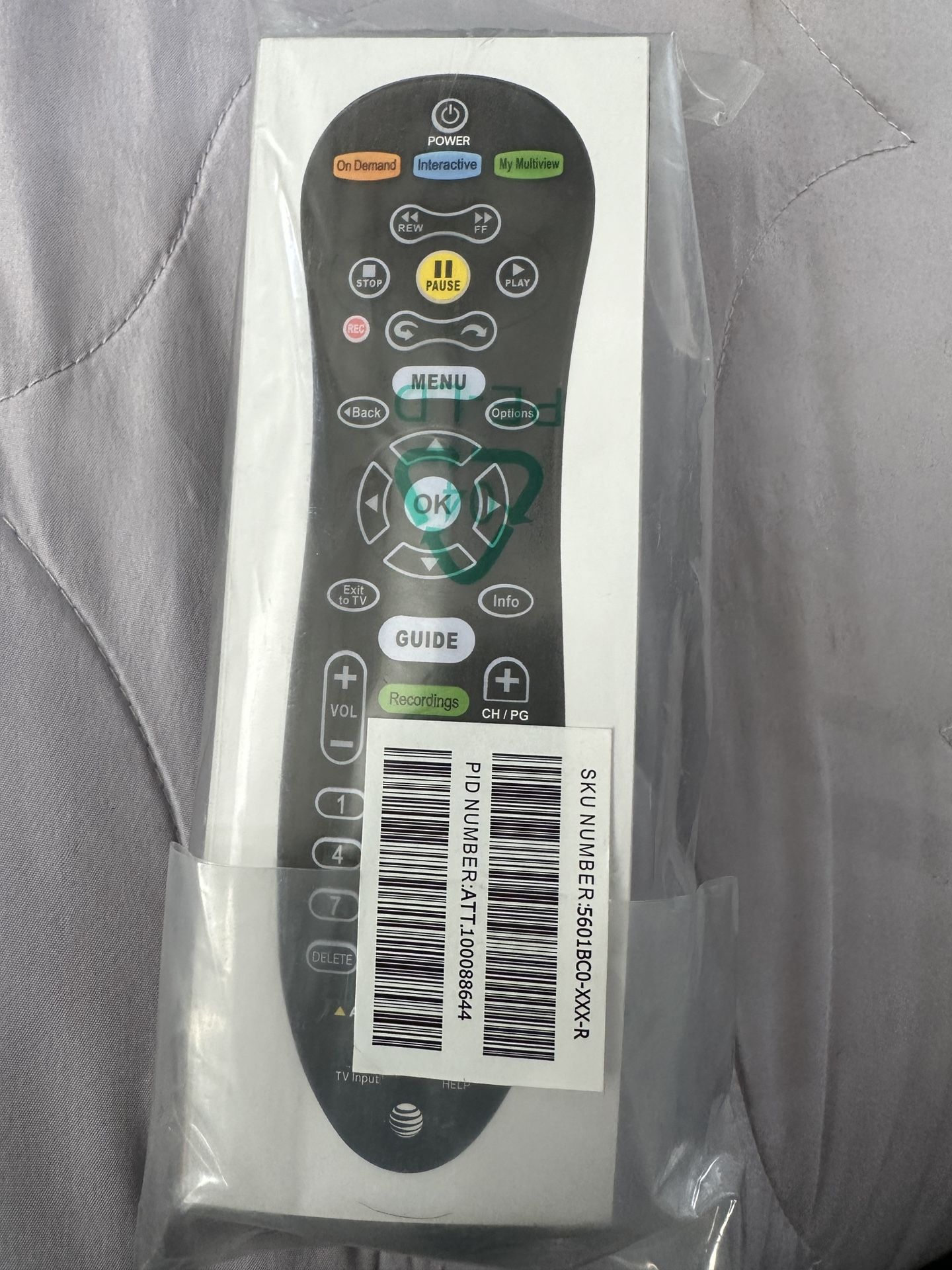 AT&T U-Verse S30-S1B Remote Control 20655