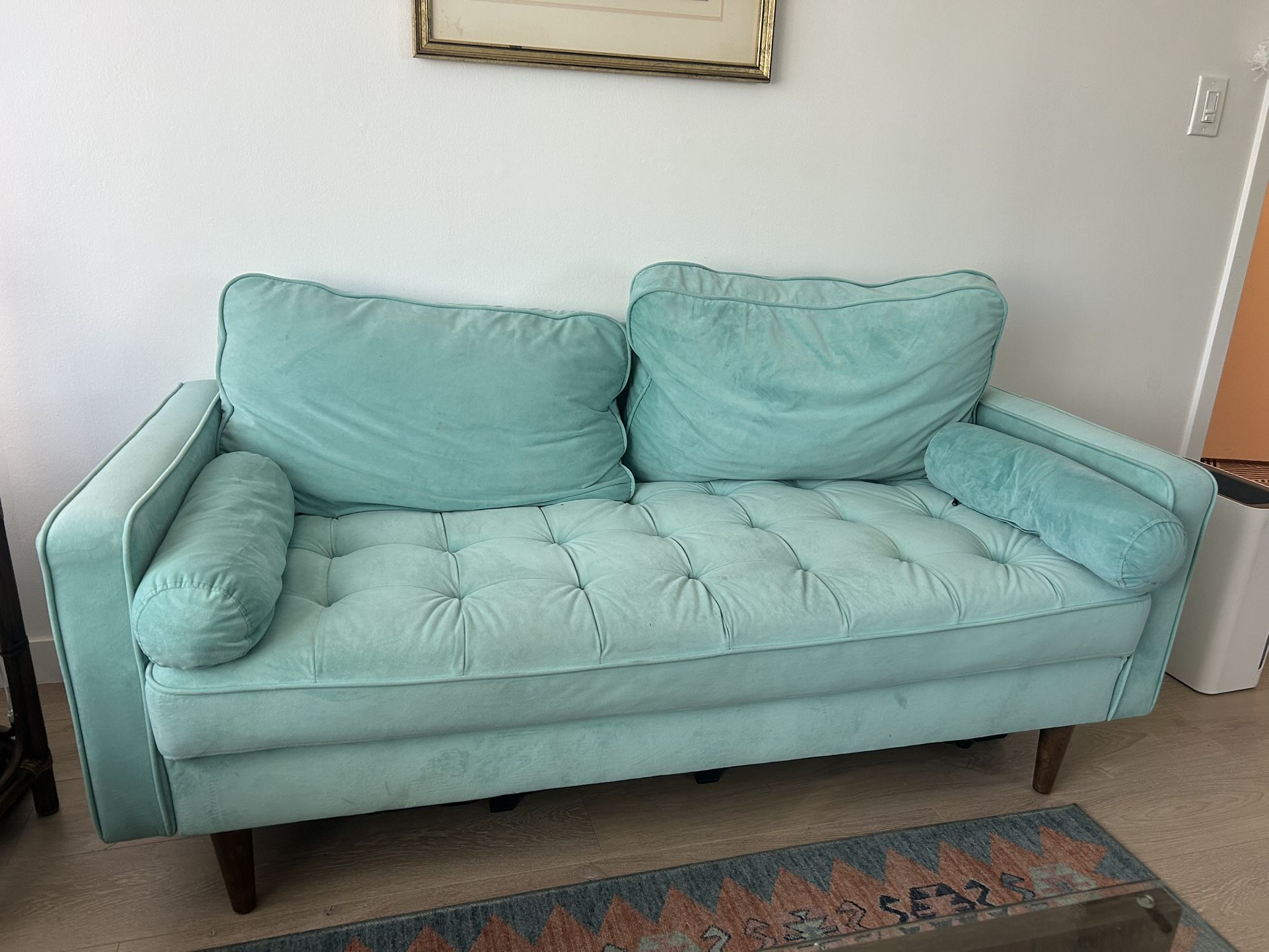 BLUE 2 SEATER COUCH