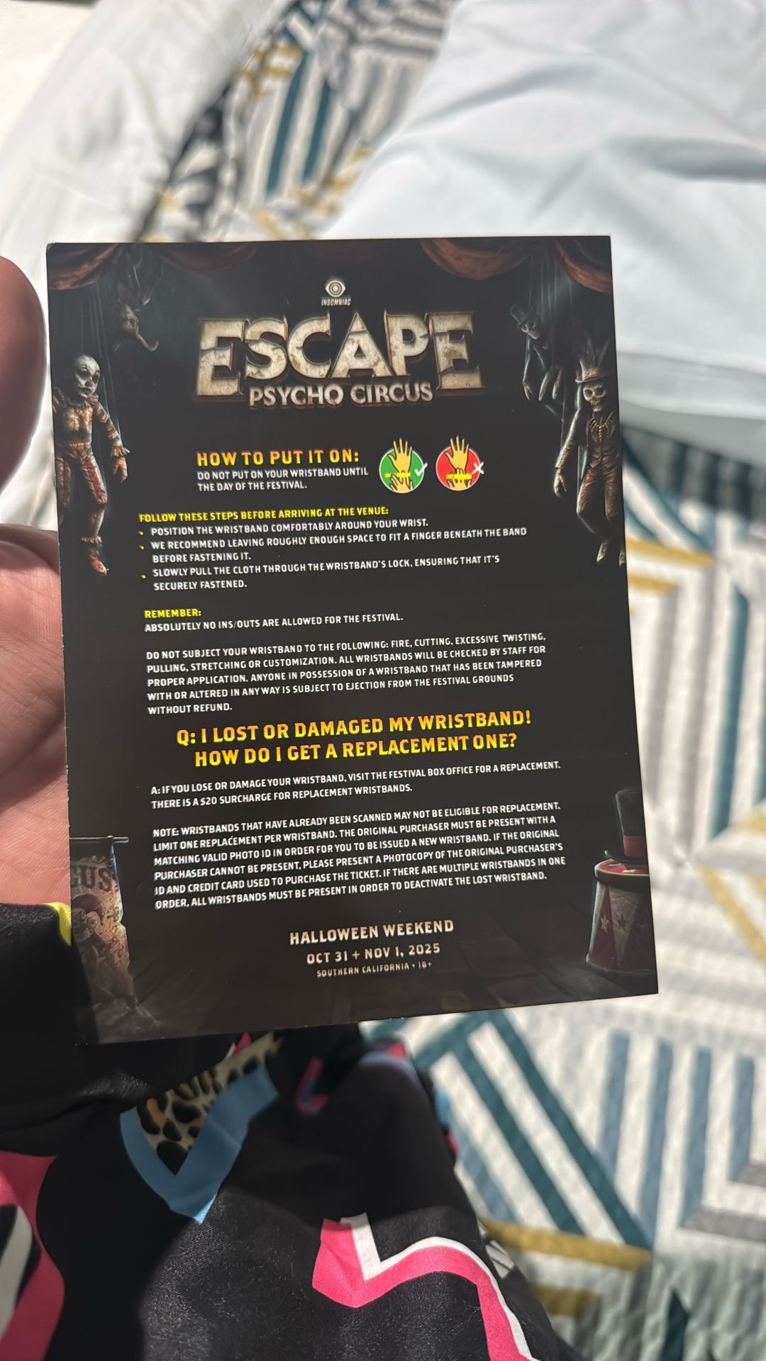 Selling Friday GA Wristband