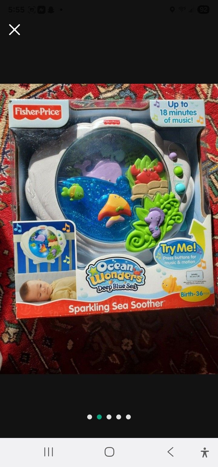 Fisher Price Ocean Wonder Deep Blue Sea Gor Baby to Sleep