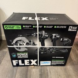 Flex 4 Combo Kit FXM401-2A Impact Driver, Circular Saw, Drill Driver Light