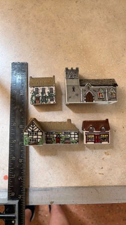 Vintage Wade Whimsies Church Figurine Set