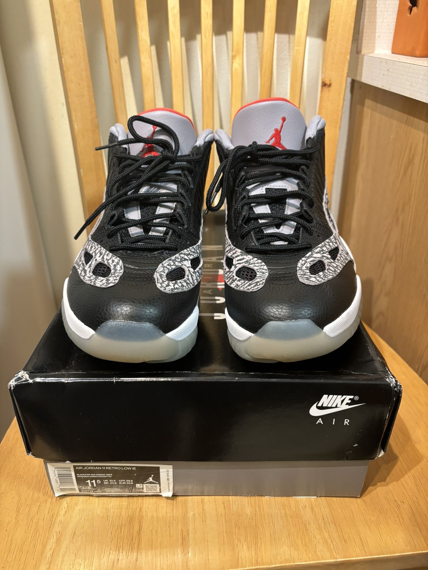 11 Low Ie Black Cement Retro 11 Ie Air Jordan 11 Low IE Black