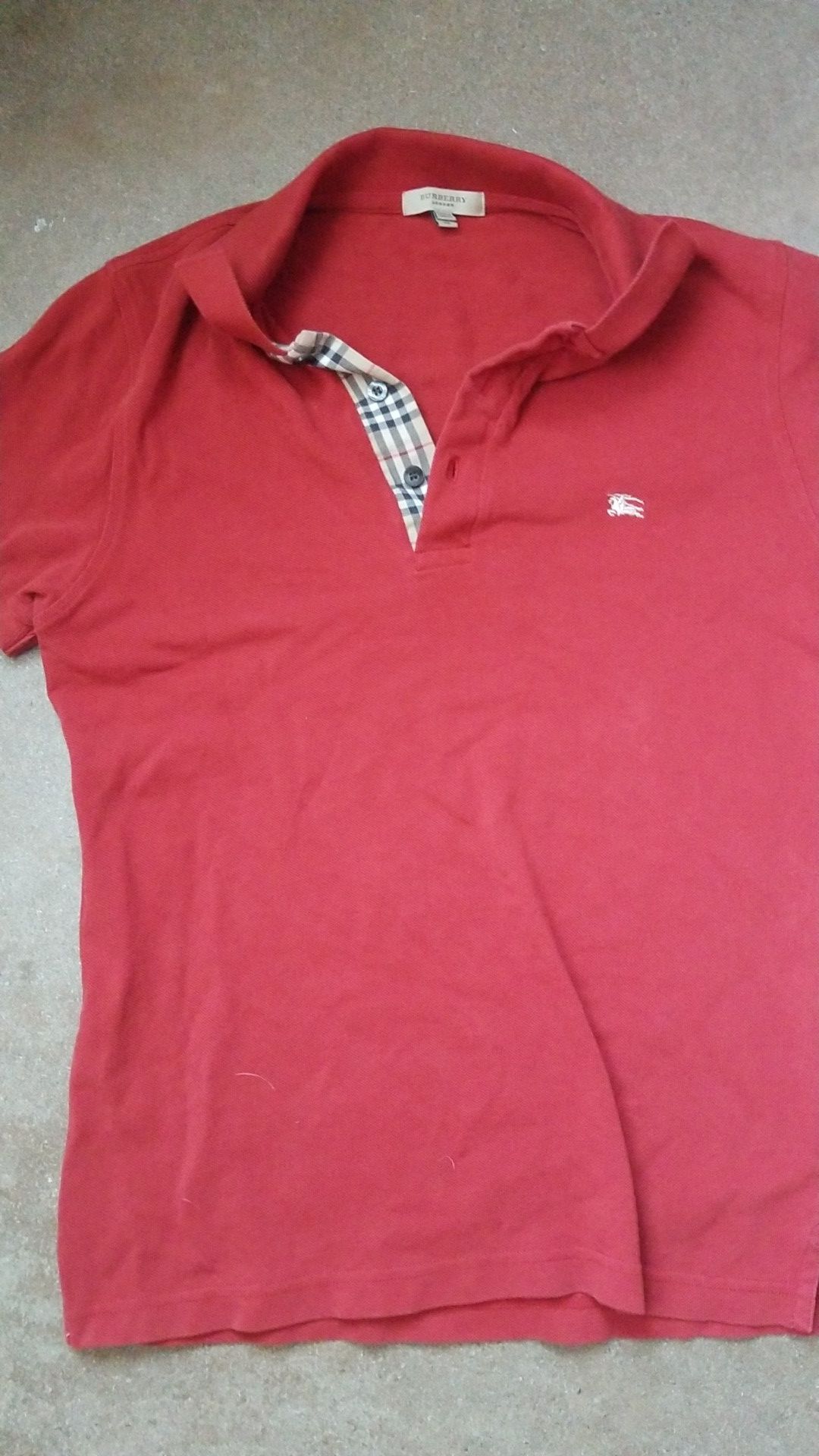 Authentic BURBERRY LONDON polo Red size M