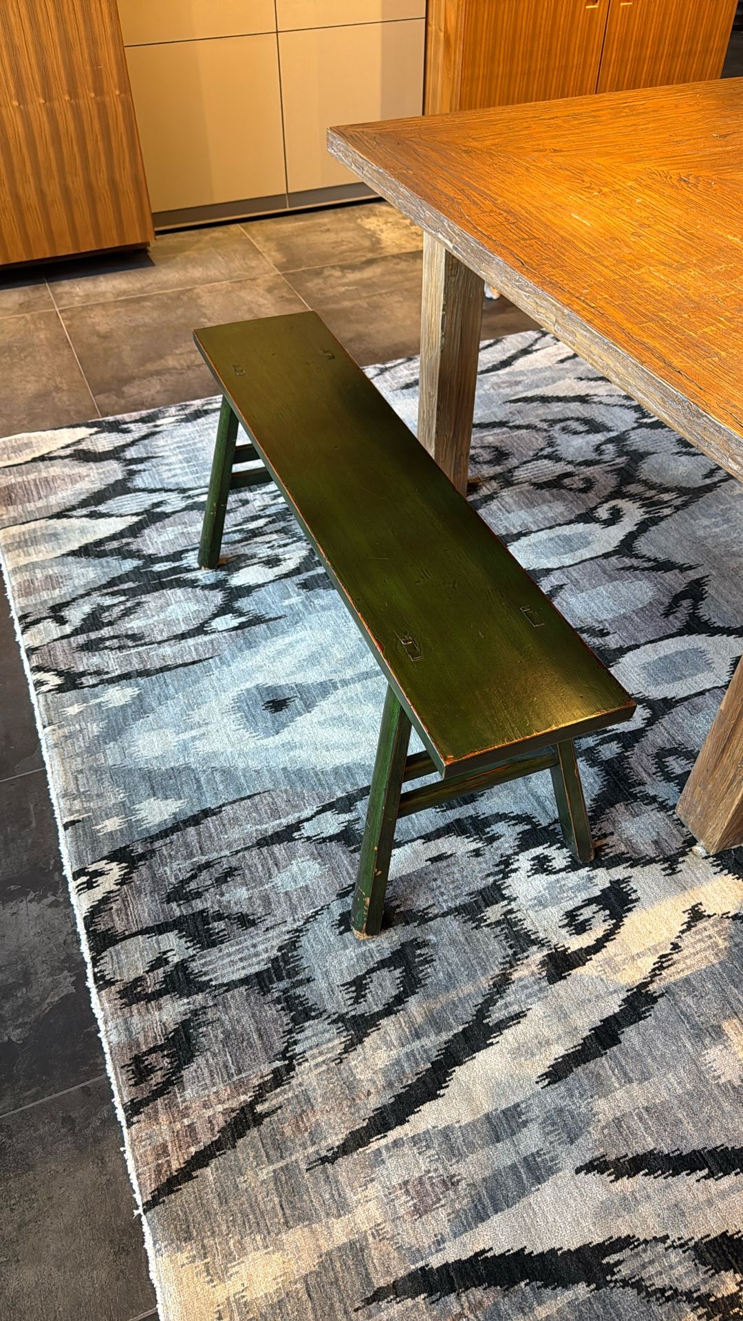 Green Wood Bench