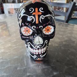 Day Of The Dead Ceramic Skull 
