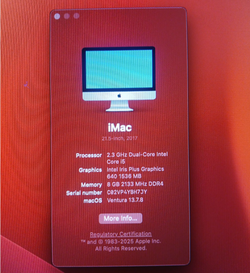 iMac 21.5-inch, 2017 Ventura