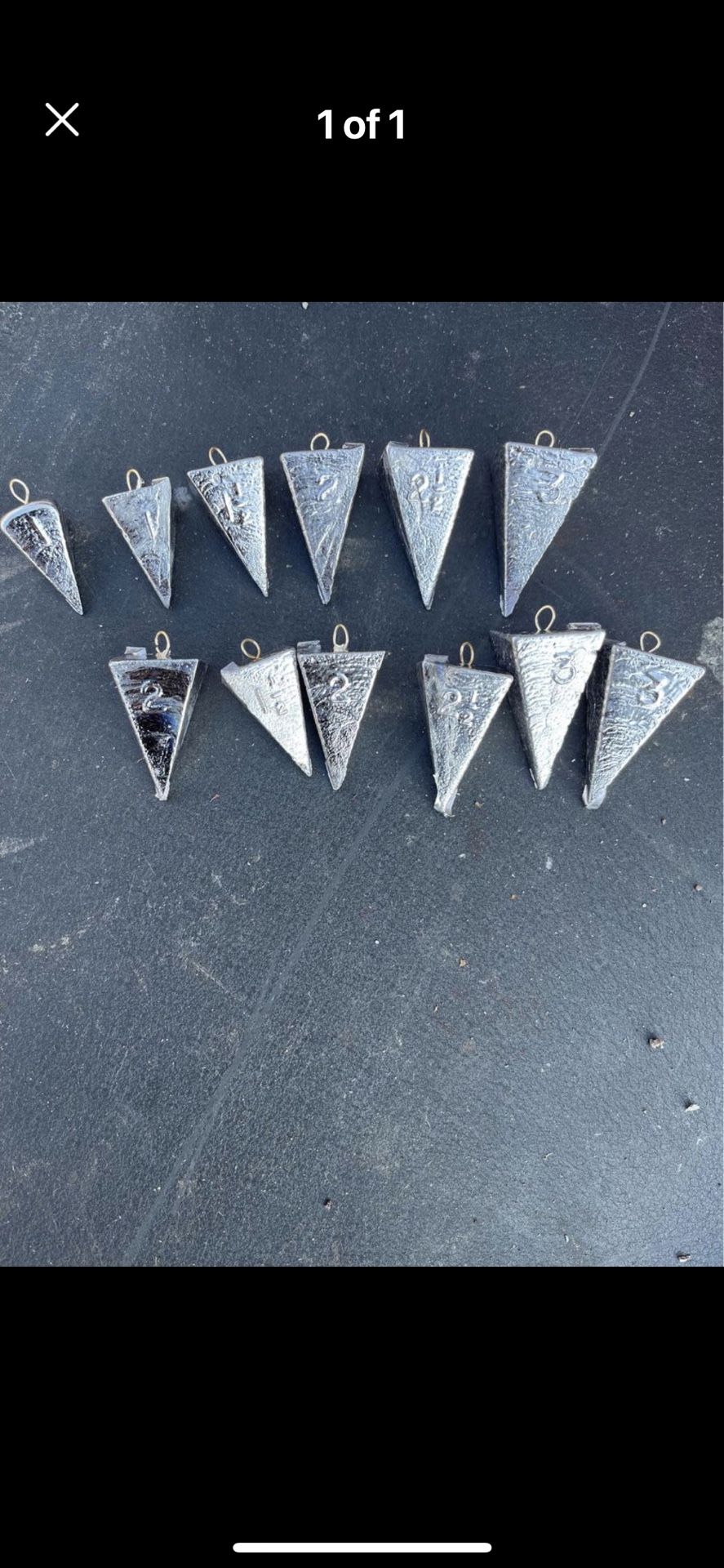 Pyramid Fishing Sinkers