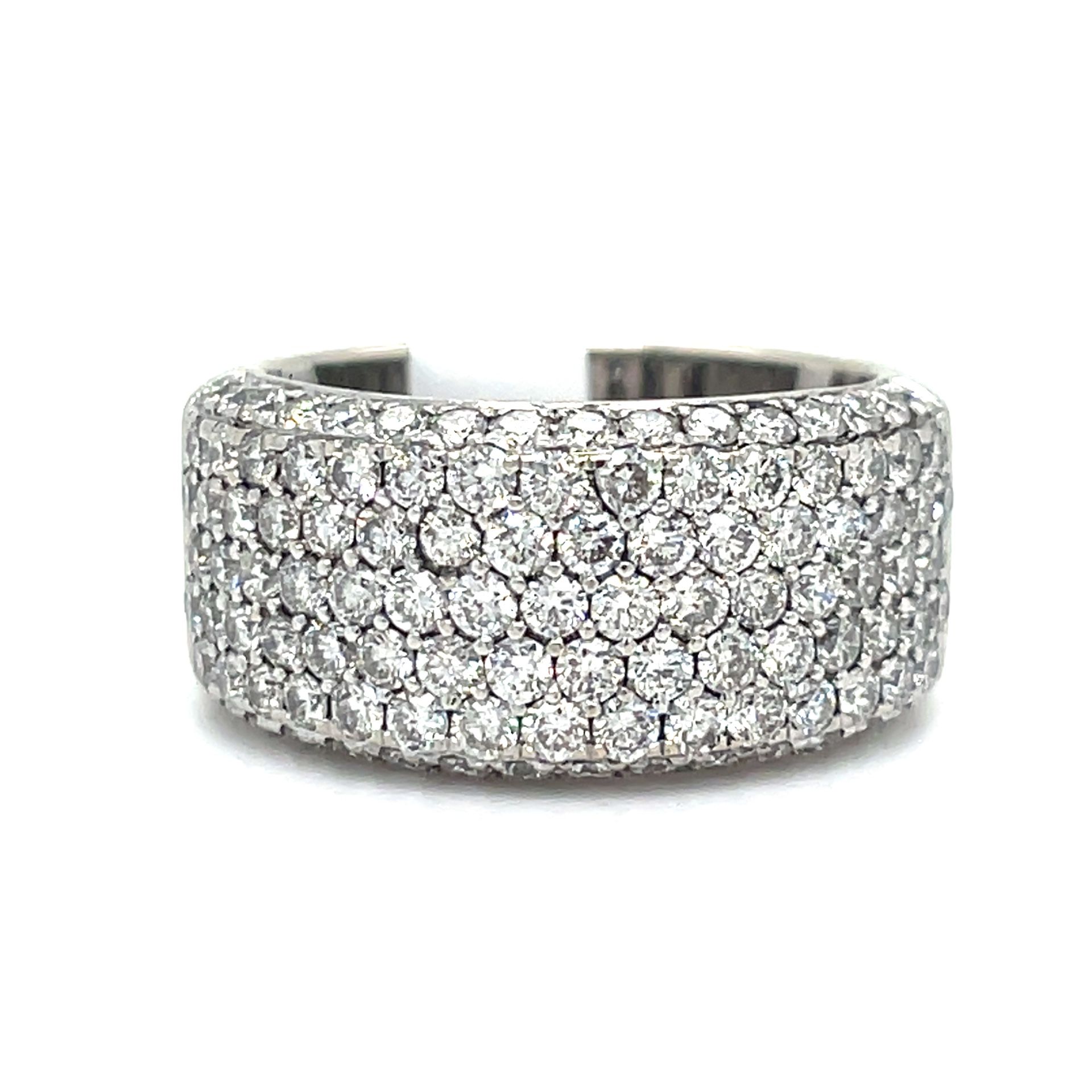 14KT White Gold Diamond Ring 9.60g 2CTW I SI2 Clarity Size 6-1/2 177812