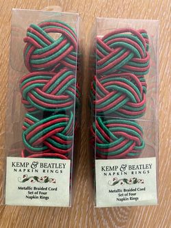 Holiday Napkin Rings - Vintage - Two Sets of 4