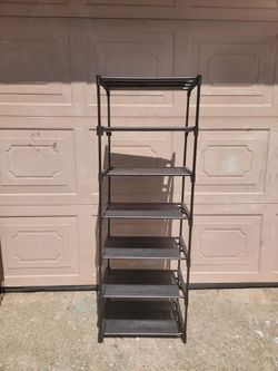 7-Tier Black Shoe Rack