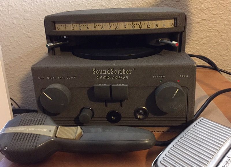 VINTAGE Ditaphone - Soundscriber w/Headphones & Microphone