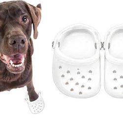 4 PCS Small Dog Sandals, Shoes for Dogs, Candy Colors Dog Sandals for Photo, Doggy Rubber Slipper Shoes White

