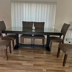 Dining table and chairs