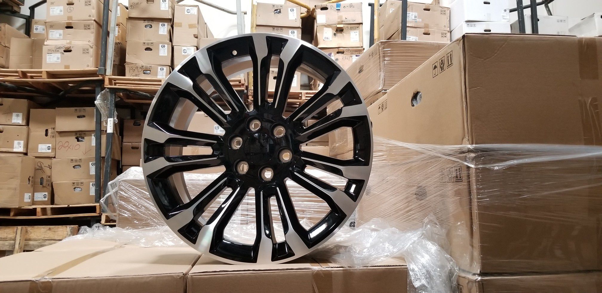 New 22" GMC replica wheels rims G08 black machined Fits Yukon Silverado Tahoe