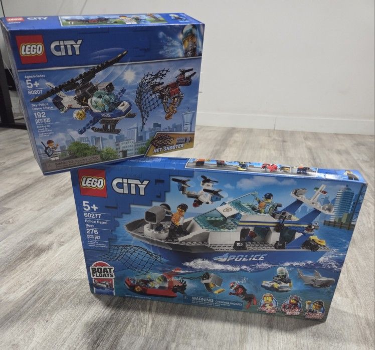 LEGO Police Patrol Boat 60277 Building Set (276 Pieces)
LEGO City Sky Police Drone Chase 60207 Building Kit (192 Pieces)