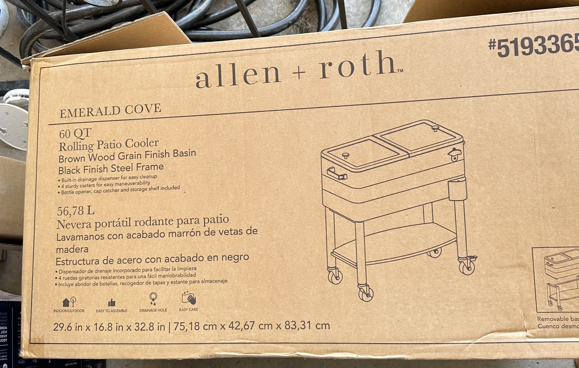 Allen Roth Outdoor Cooler Double Sides