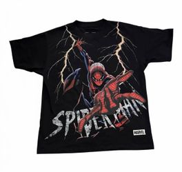 Marvel Spider-Man oversized Thunder Crewneck Tee Men’s Sz large Tee NWOT