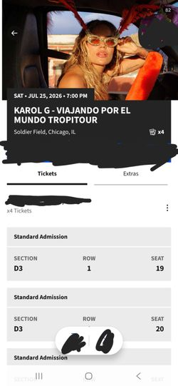 Karol G Saturday July 25th Soldier field