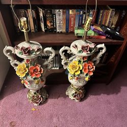 China Lamps with Flowers 