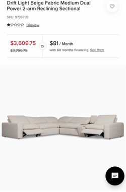Dual Power 2-arm Reclining Sectional