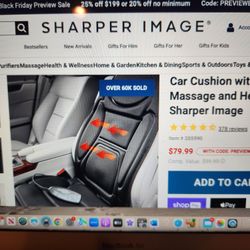 Sharper Image CAR CUSHION with Massage &Heat