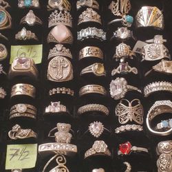 Real Sterling Silver Rings 