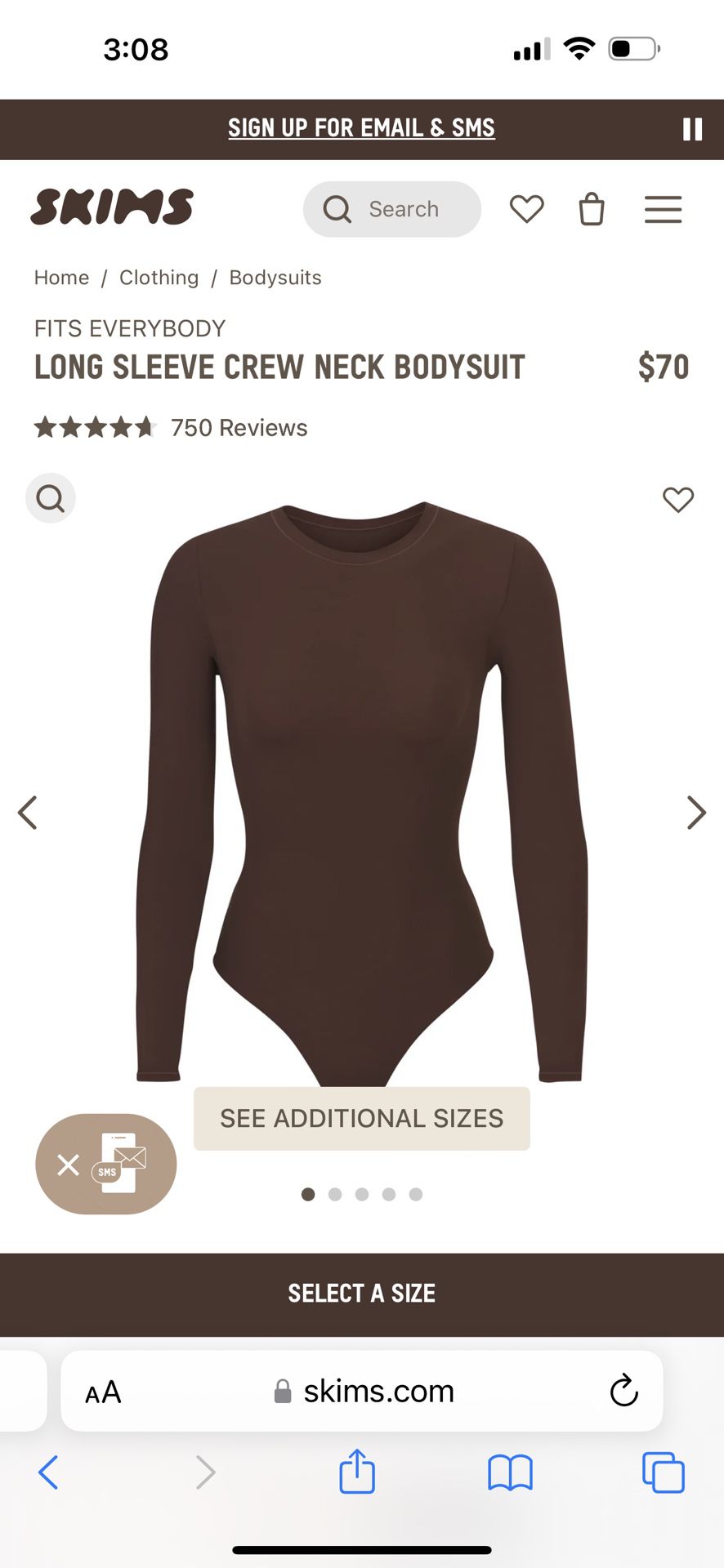 Cocoa Bodysuit Xl