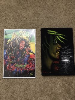 Bob Marley Poster and Stretched Canvan