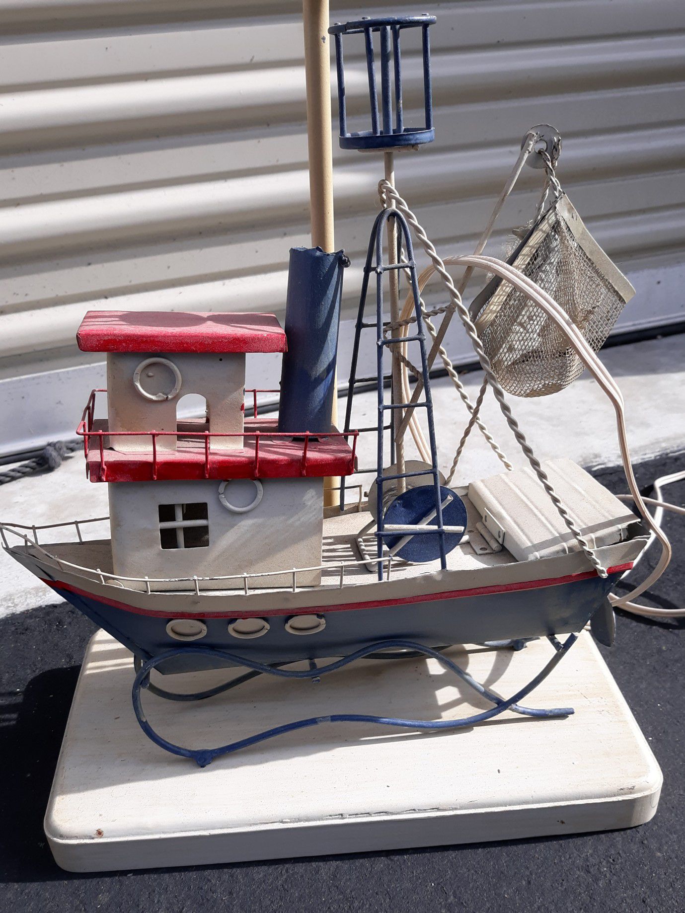 Nantucket Fishing Boat Misic Box Lamp