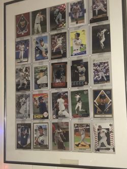 Yankee Derek Jeter Card Frame 18”x 22” Rookie plus 25 Cards