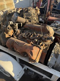 348 Big Block Out Of A Truck Engine And Transmission 