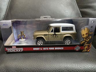 Guardians of the Galaxy - Groot & 1973 Ford Bronco Die-Cast - 1:32 Scale Bronco - 1.65" Groot - MISB