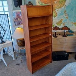 Tall Wood Open Top Bookcase