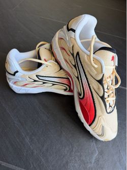 Puma Cell Running Shoes Mens Size 9.5 Yellow Red Athletic Sneakers 403855-01