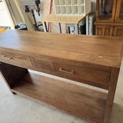 Brown console table 