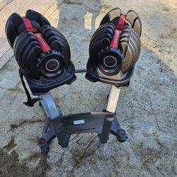 Bowflex Dumbells With Stand 