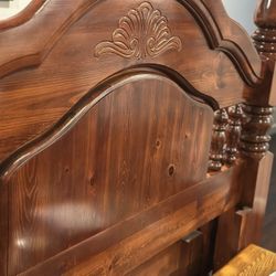 Solid Wood Queen Bed Frame And Box Spring