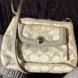 Silver Coach Crossbody $50