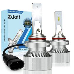 Car LED Headlight 9006 Low Beams 100W 12000LM High Beam 6000K ZES Chips Cool White, brand new