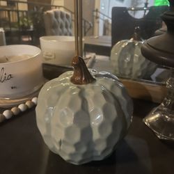 Neutral Color Ceramic Pumpkin 