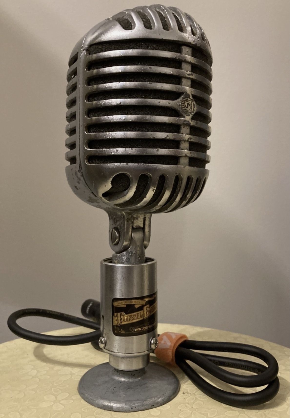 Vintage Shure Elvis Dynamic Microphone Modified Works With Desk Stand Plz Read!!